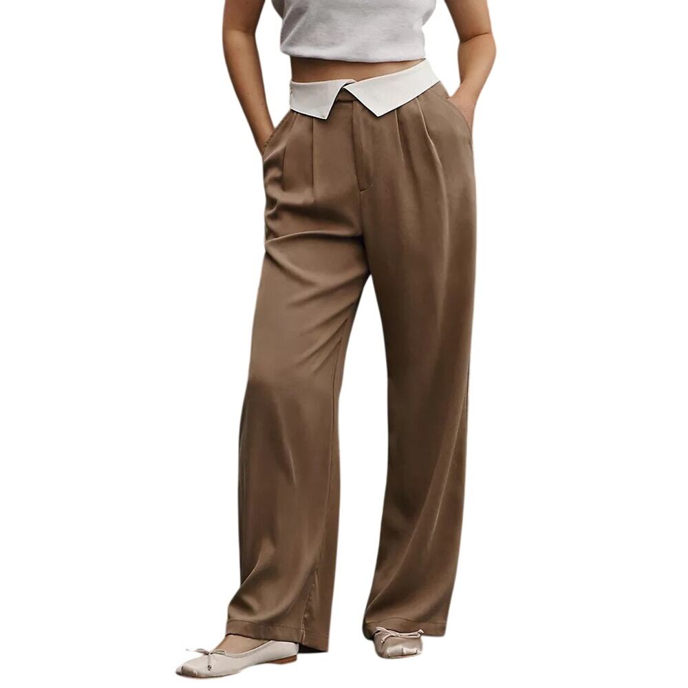 Reformation Stevie High Rise Pant Beige Taupe NWT 0P